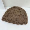 Handmade crochet double-layer thickened bag head hat women's autumn and winter versatile warm knitted fashionable foreign-style wool hat