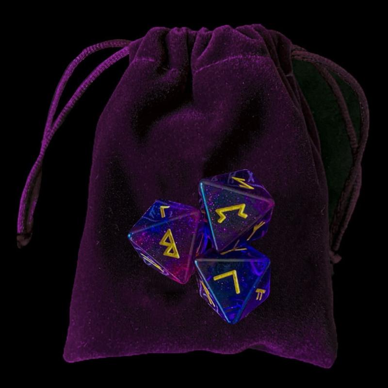 Polyhedral Dices Set with 8 Sided Design Magicals Rune Dices Divination Game Dices for Party Night Entertainment Game