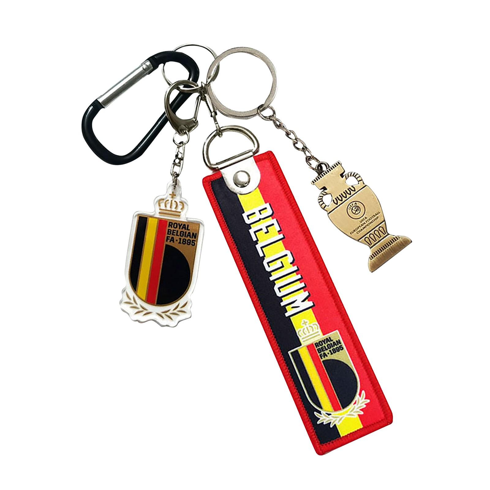 

Кубок Европы 2024 года Франция Италия Нидерланды Португалия Команда Эмблема Футбольный брелок Фанат Подвеска One Size