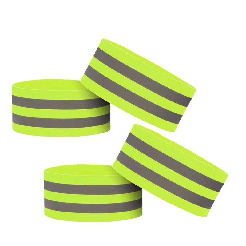 1/2pair Reflective Bands Outdoor Sport Wrist Ankle Arm Leg Visibility Reflective Strap Night Walk Cycling Run Safety Light Tape