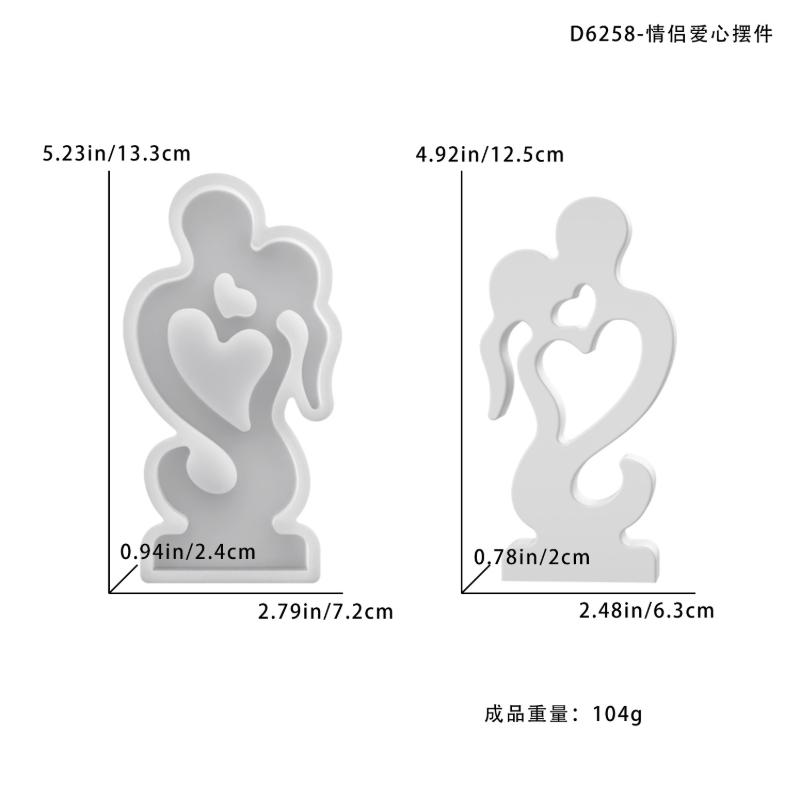 DIY - Couple Love Sculpture Glue Mold for Desktop Decoration - Couple Silicone and Mold