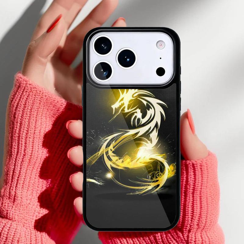 yellow Dragon Phone Case for iPhone 17 Air 16e 15 14 13 Pro Max Back Cover for 12 11 Pro Coque