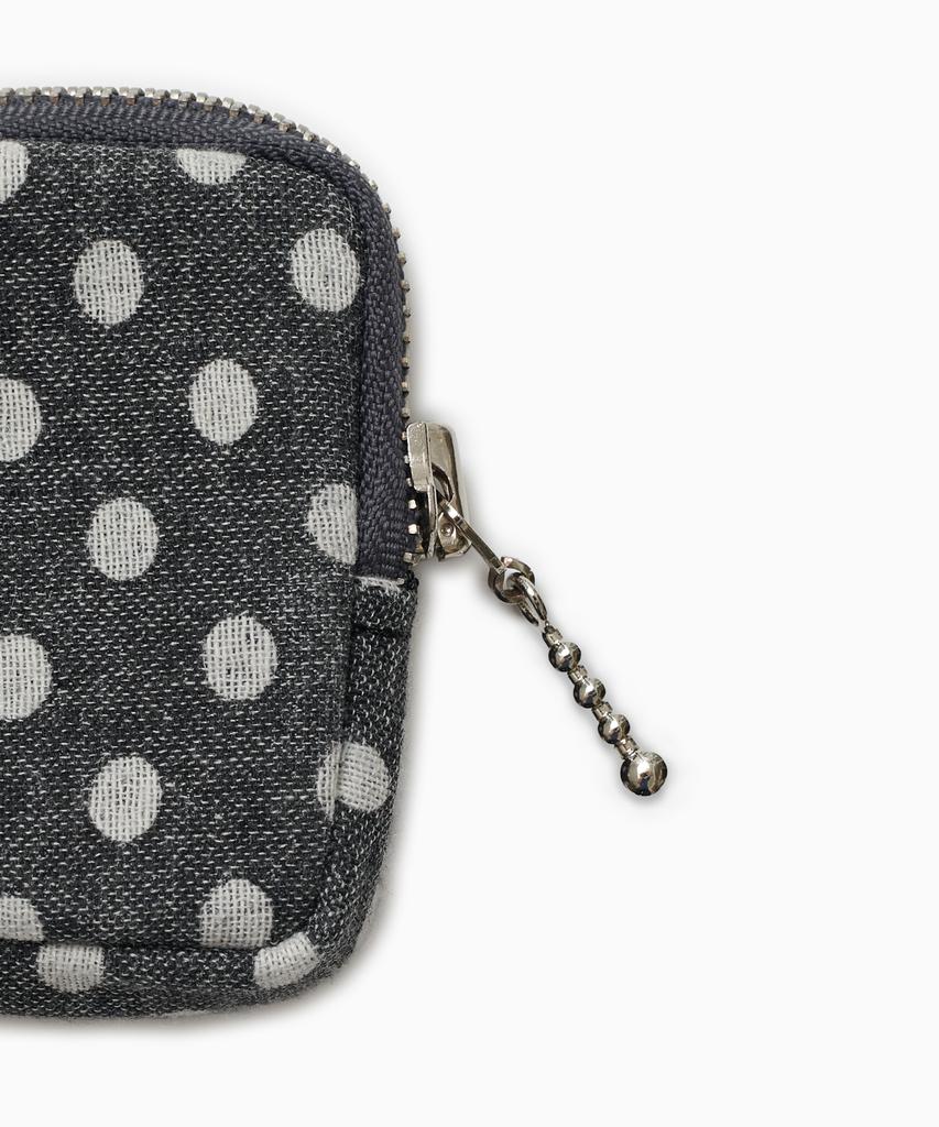 Oheshio Button Point Coin Wallet, Charcoal Dot