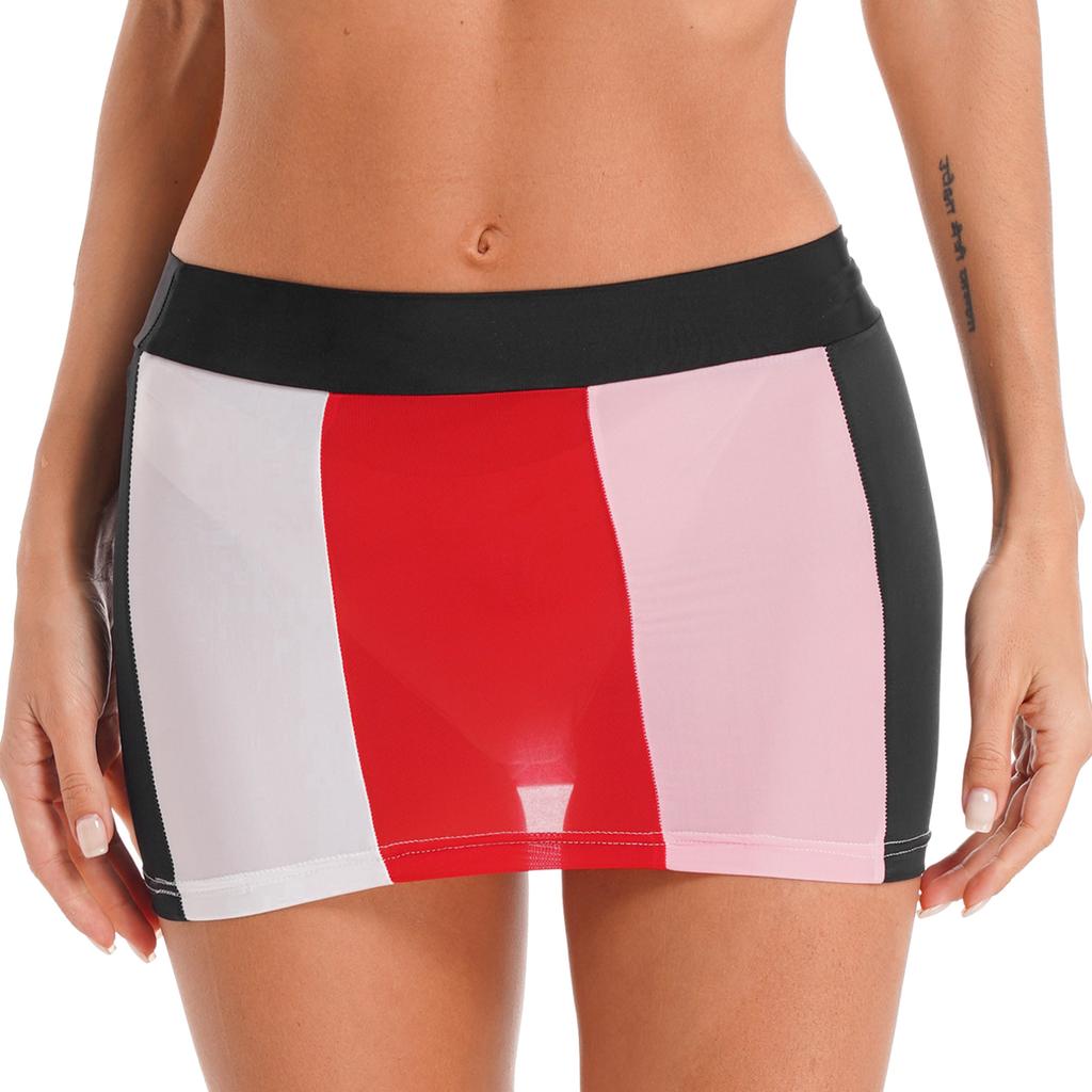 Womens See-through Miniskirt Sheer Mesh Low Rise Pencil Skirt Nightwear