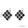 Black Awn Jewelry Black Jewelry Black Stone Hoop Earrings