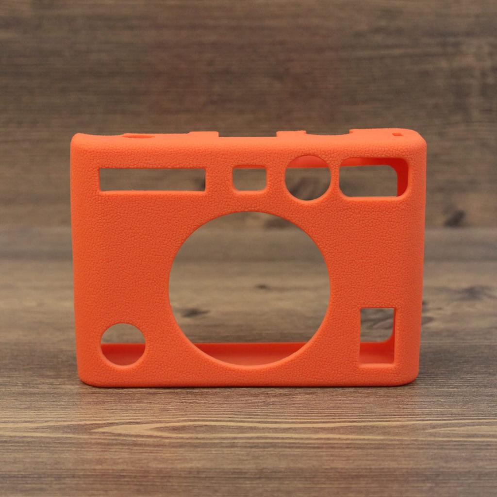 HIYQIN Instax Mini Evo Case, Silicone Travel Case, Shockproof, Protective Cover for Fujifilm Instax Mini Evo (Orange)