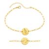 New Handmade Engraved 12 Constellation Pattern Symbol Bracelet Waterproof Hypoallergenic Paper Clip Chain Zodiac Sign Bracelets