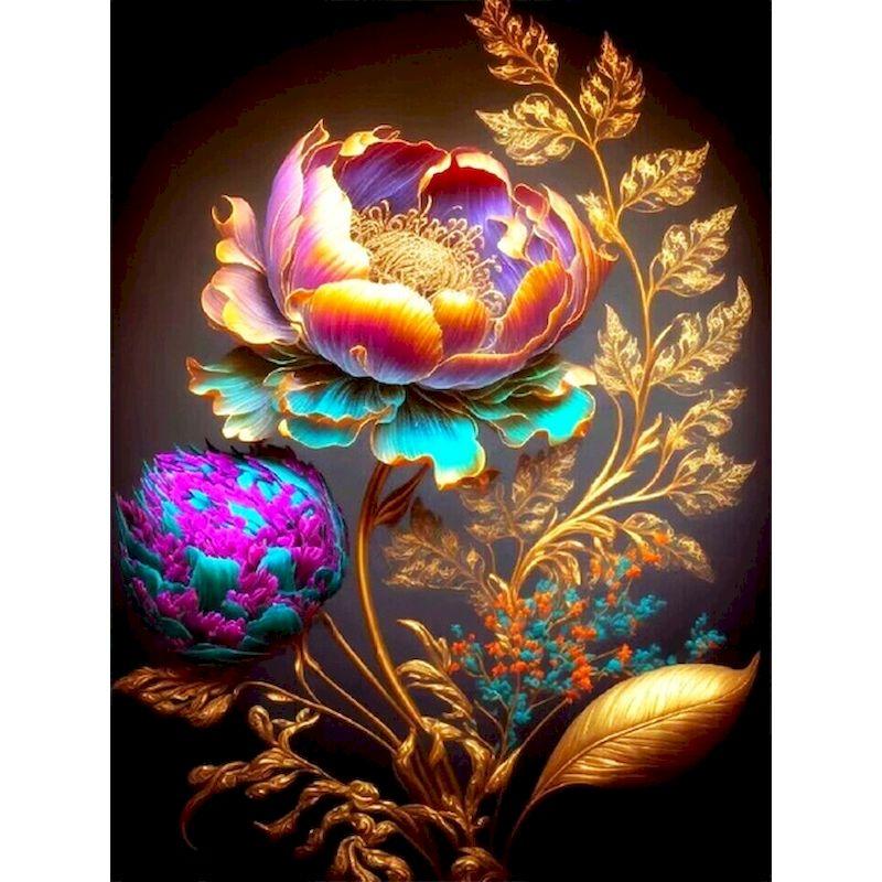Diamond Painting Abstract Flower Full Square Drill Diamond Embroidery Sale Mosaic Flower Needlework Diy Home Decor