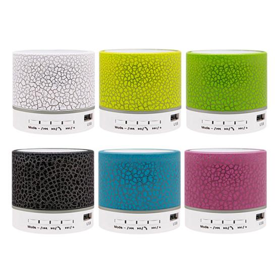 A9 Portable LED Light Crack Bluetooth-compatible Speaker U Disk TF Card Subwoofer Music Player for Phone