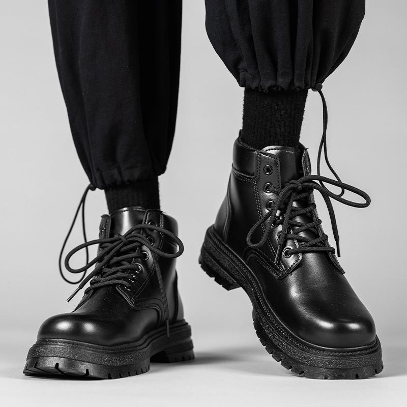 Neue Mode Herbst und Winter Herren High Top Martin Stiefel Studenten Männlich Jungen Trendy Weiche Sohle Arbeitsschuhe Arbeitsschutz Martin Sneakers