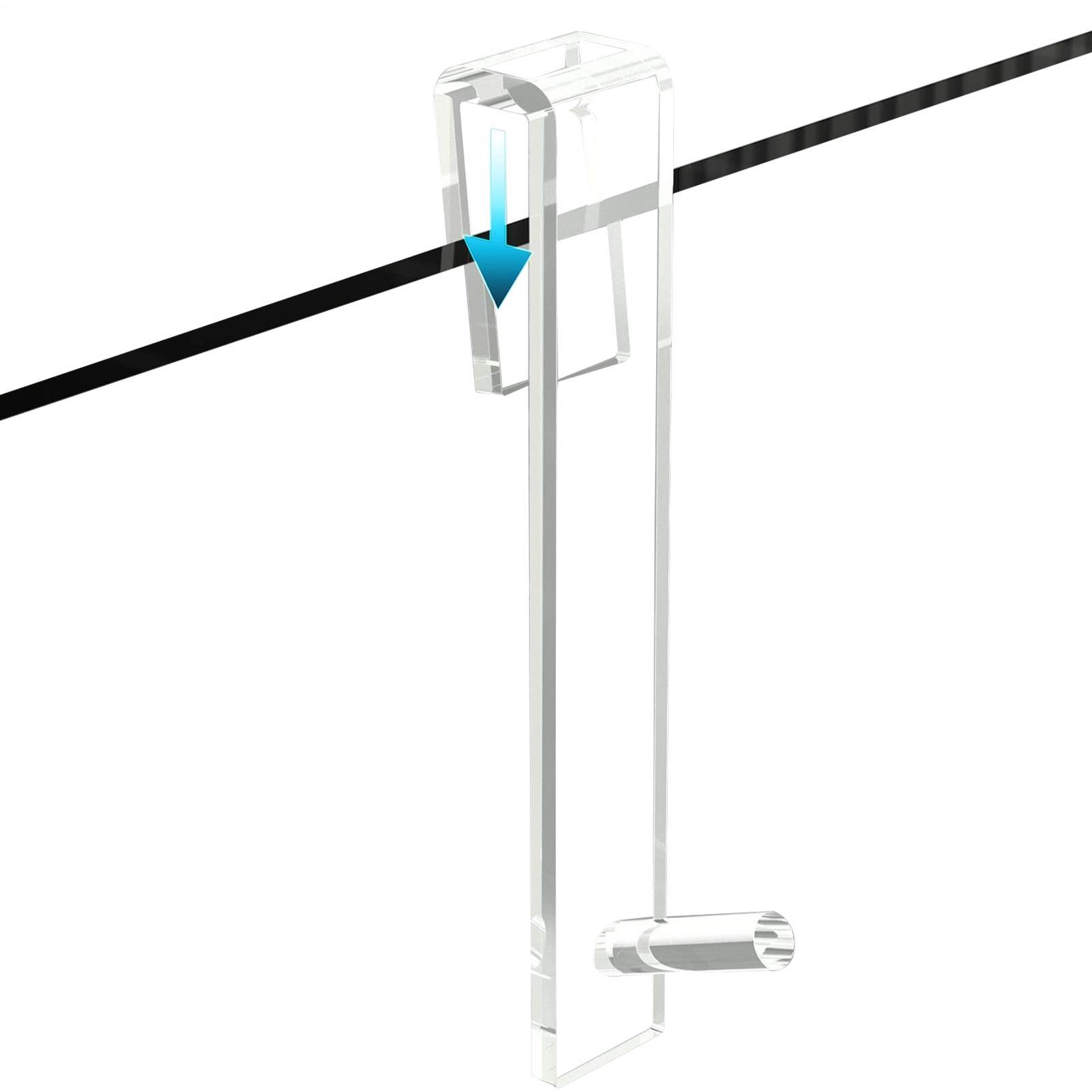 Transparent Acrylic Bathroom Shower Door Hook Over Glass Door Shower Towel Rack Punch-Free Bathroom Bathrobe Hanger Towel Hooks CN