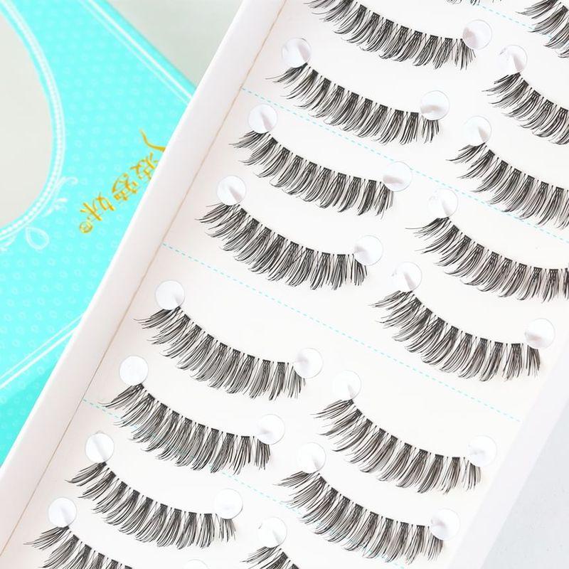 Mogugu - Set of 10: Natural Wispy False Eyelashes
