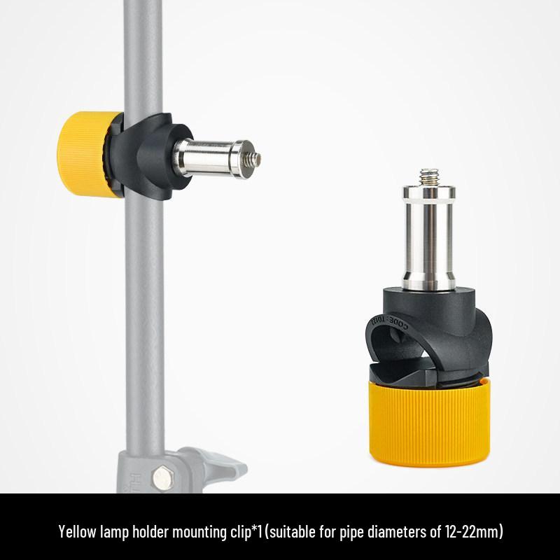 Multi-Head Clamp with Single-Head Light, Softbox, Tripod & Phone Mount Accessories