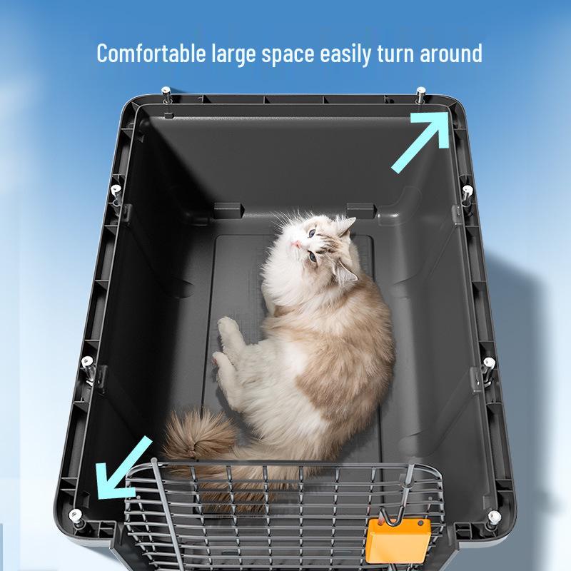 Portable Pet Airline Crate for Small & Medium Cats and Dogs