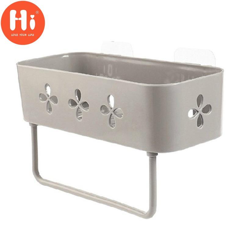 Suport de depozitare pe perete de baie Organizator tip stick Raft de duș Coș Depozitare suport pentru șampon pentru baie