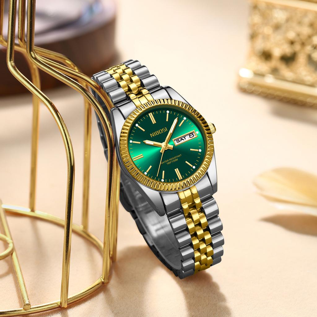 Fashion New Women'S Watch Fashion Temperament Watch Light Luxury Business Double Calendar Quartz Watch Women