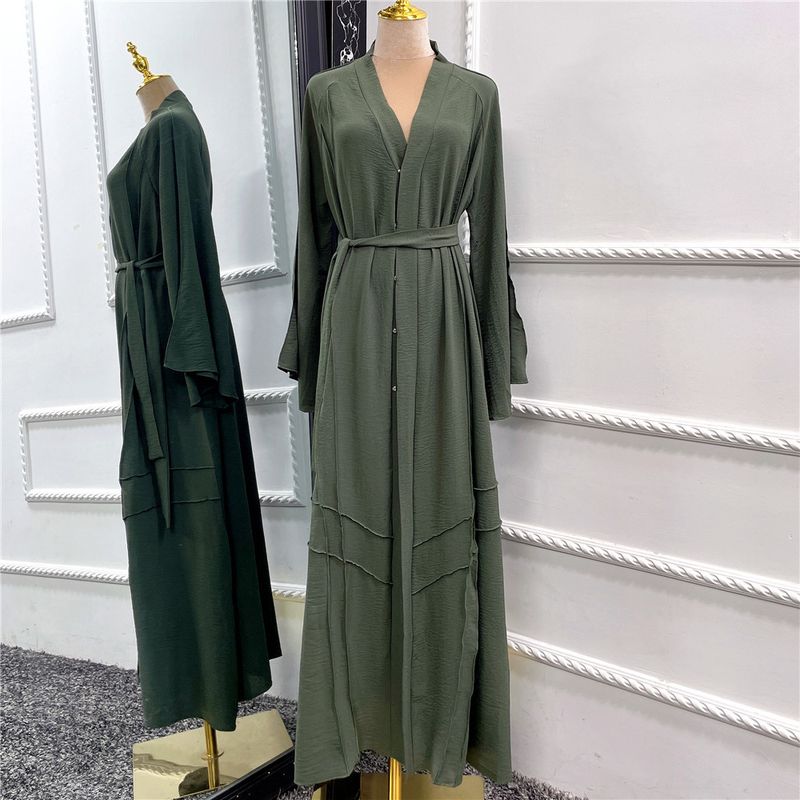 New New Arrival Ethnic Style Women's Clothing Pure Color Long Cardigan Shoelace Dress Summer Ethnic Dress
