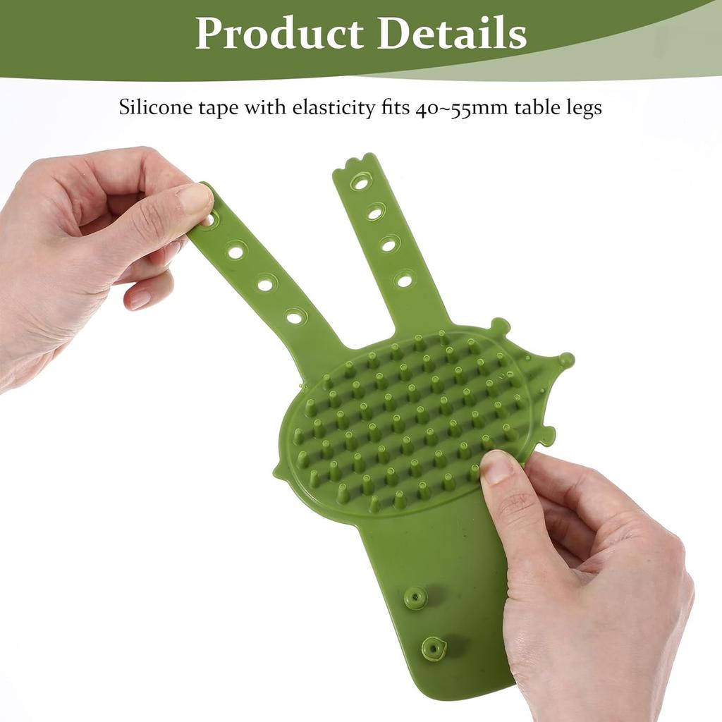 4pcs Cat Face Scratcher, Adjustable Silicone Cat Self Groomer Corner Scratcher, Soft Cats Corner Brush, for Climbing Frames and Table Legs, Reduces