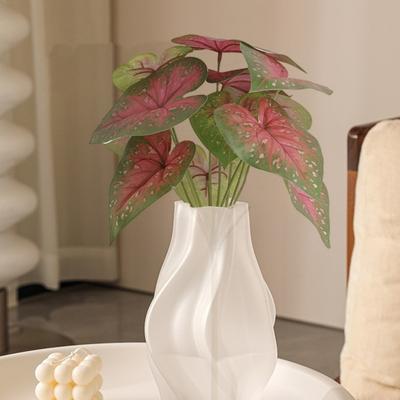Fake Green Leaf Useful Easy Care Clear Texture Fake Plant Heart Shape Artificial Leaf Scene Layout Artificial Green Plant Party Supplies