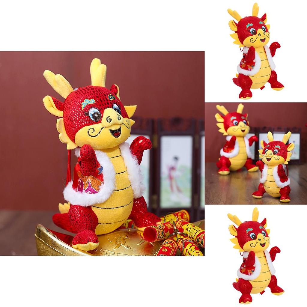 2024 Dragon Year Plush Toy Tang Costume Dragon Zodiac Doll With Custom Logo Good Luck Mascot