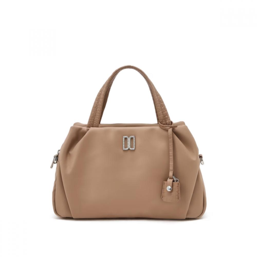 Daks Pink Crocodile Cowhide Nylon Tote S Dcba6f068p1