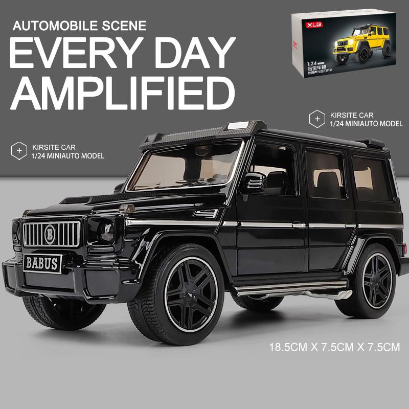 1/24 Scale Benz G65 Diecast Car Model Toy, Pull Back Toy Vehicle with Sound and Light for Kids Toddler Boys Girls Gift Collection