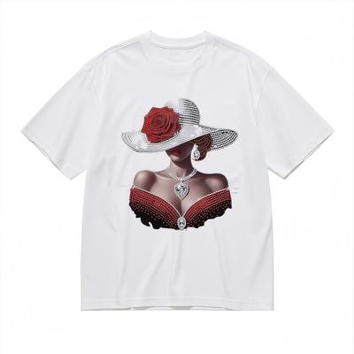 Heren Comfortabele Trend Ademend Klassiek T-shirt Glamoureus Vrouw Design Bedrukt T-shirt