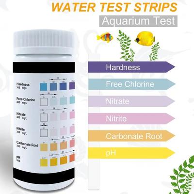 6 In 1 Aquarium Test Strips Multipurpose Professional Water Quality Test Strip Fast Convenient Swimming Pool Water Tester Paper