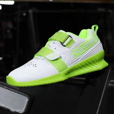 2025 SAIKELONG Pro Mens Weight Lifting Boots Size 39-46 Women Indoor Gym Squat Shoes Green White Non Slip Fitness Footwear