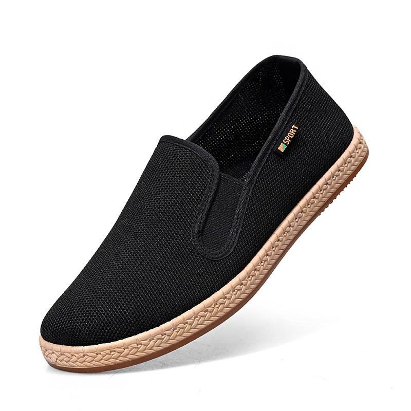 New cloth shoes men's breathable casual lightweight wear-resistant non-slip sweat-absorbing wormwood cloth shoes men's shoes