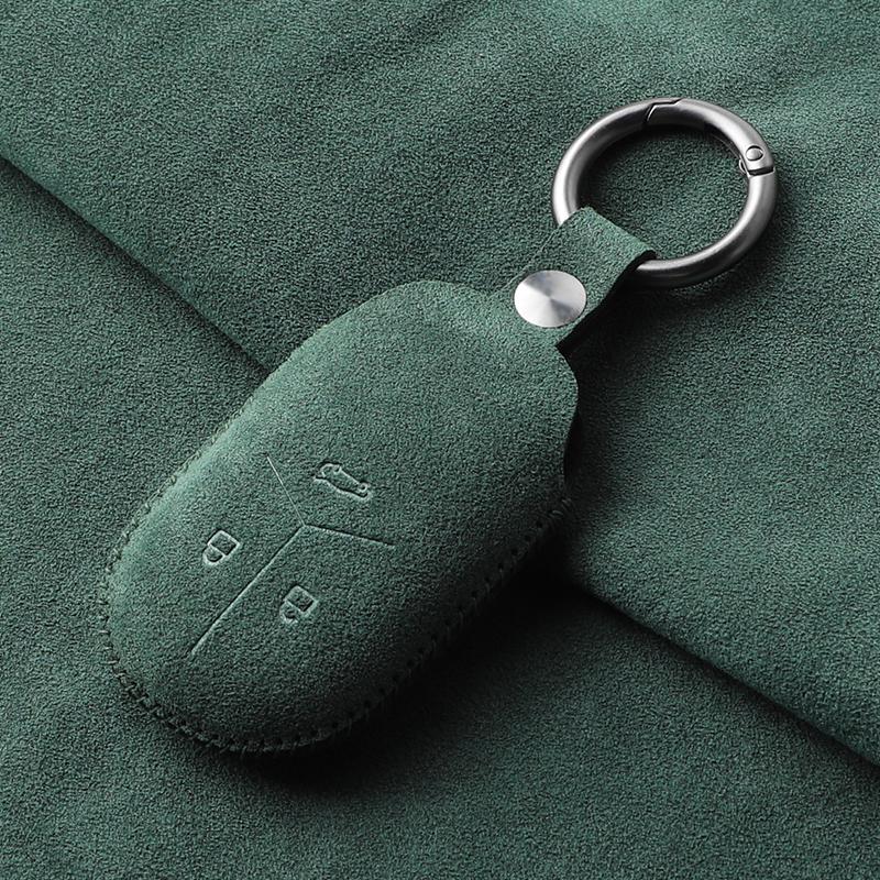 Suede Leather Car Smart Key Fob Case For Wei Lai NIO ET5 ET7 ES7 EC7 2020 2022 ES6 2019 ES8 2018Keychain Car Styling Accessories