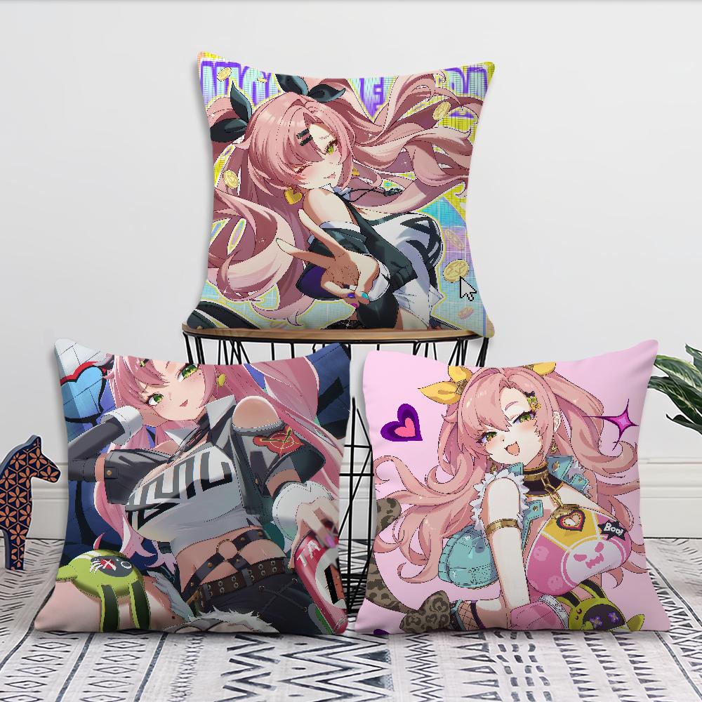 ZZZ soft Pillow Case Zero for Zone Zenless Sofa Living Room Home Nicole Decor Protective Covers Without Demara Pillow-Insert