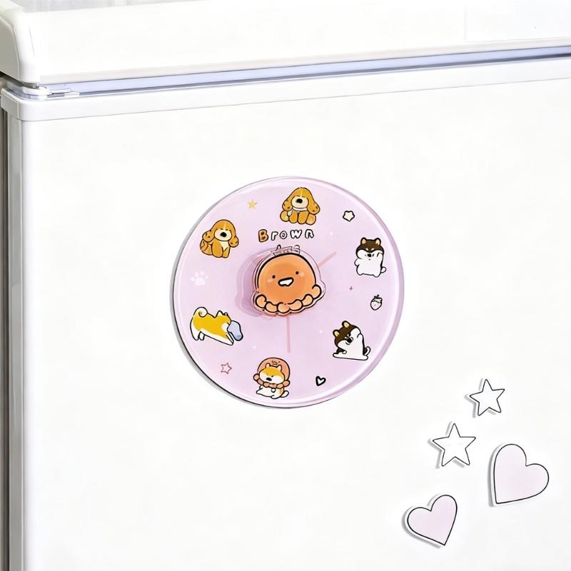 Fun Rotating Cartoon Creature Magnetic Decoration Acrylic For Refrigerator Memo Board Display