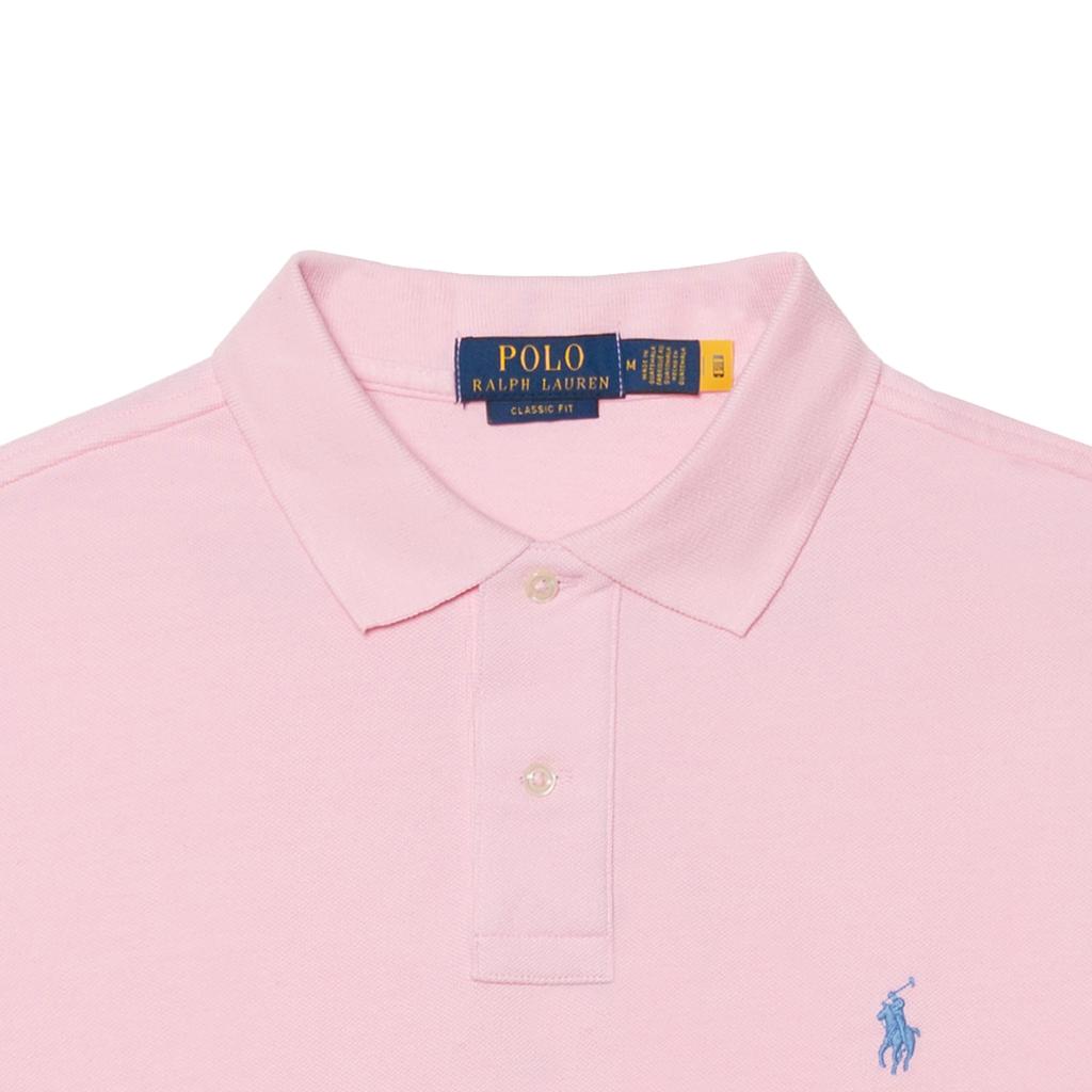 Polo Ralph Lauren Solid Color Polo Shirt With Logo Embroidery Men Polo Shirts Pink 710783656-033