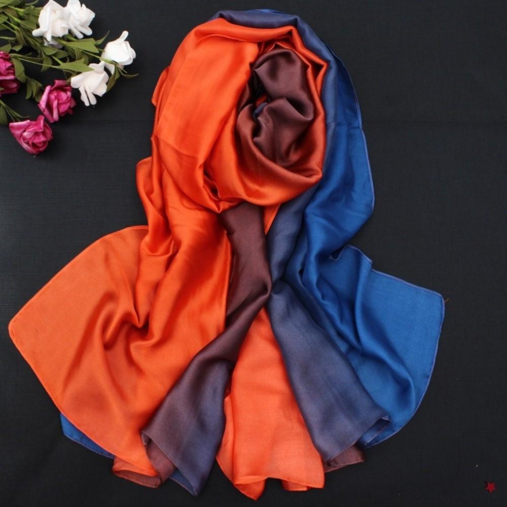 

Gradient Color Chiffon Scarf Imitation Silk Belly Dance Waving Veil Fashion Female Hijab 09