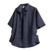 Retro Workwear Short Sleeved Shirt Men's Loose Collared Casual Shirt Summer Shirt