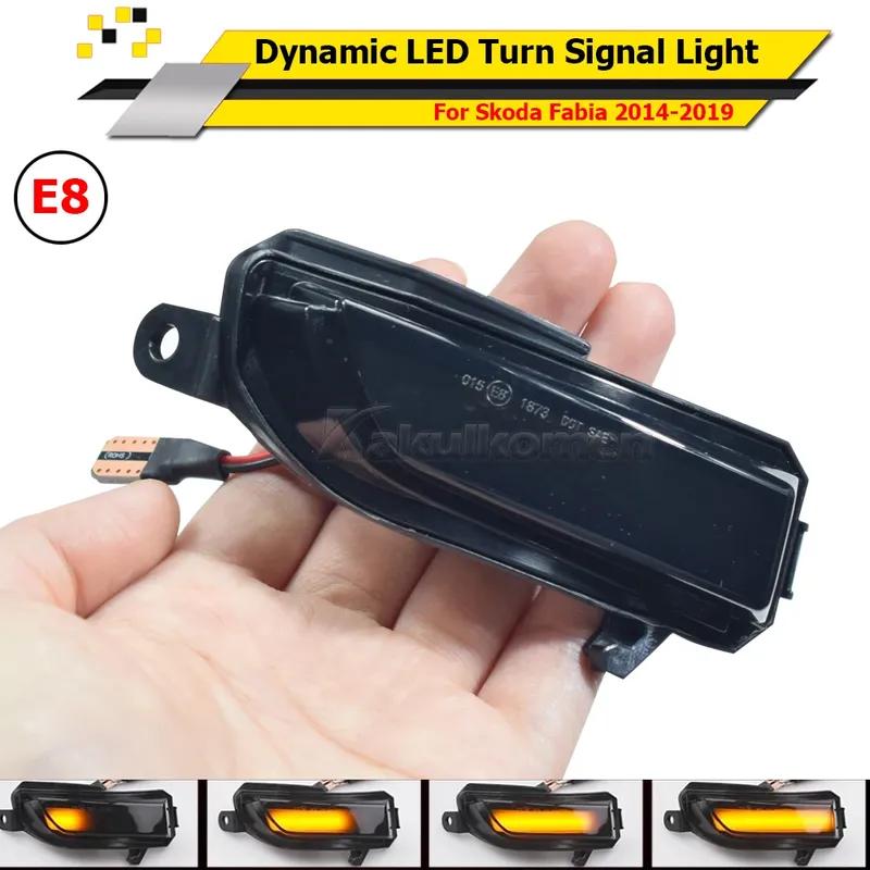 For Skoda Fabia 2014 2015 2016 2017 2018 2019 Rapid 2017-2020 LED Dynamic Flowing Side Wing Mirror Turn Signal Light Blink Lamp