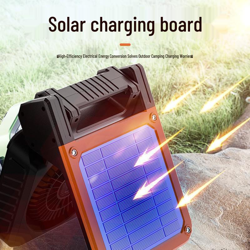 Multi-functional Solar-Powered Handheld Fan & Camping Light