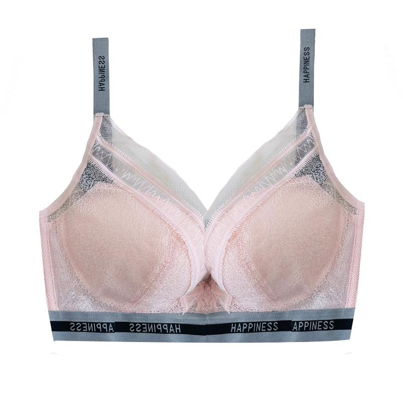 French Style Small Chest Push-up Underwear High-end Mulberry Silk No-rim Women's Bra