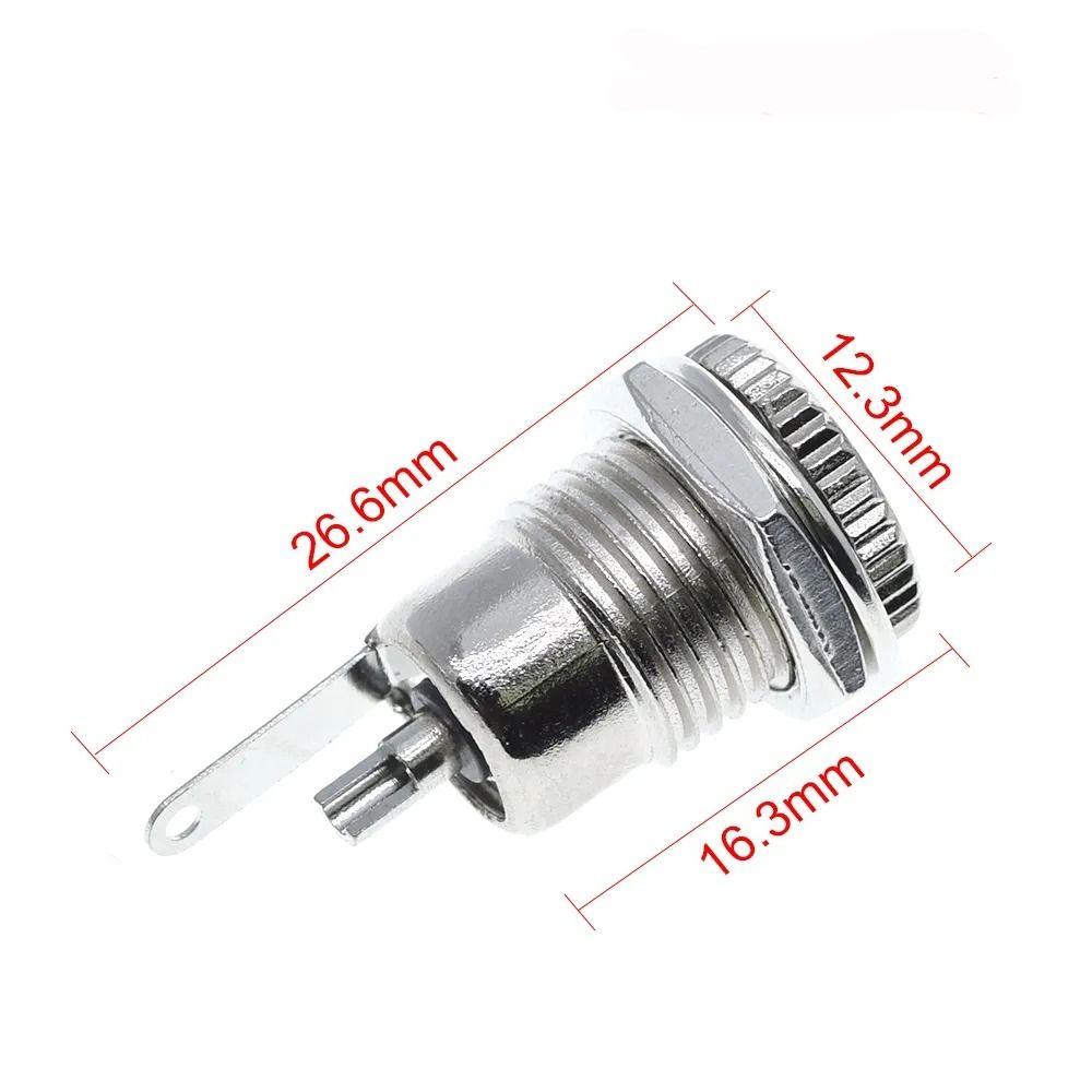 Metal DC Jack Adapter 5.5 x 2.1mm Panel Mount Connector DC Power Female Socket Jack