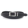 Genuine Leather Thin and No Plus Sizes HORIZON-GC Women's Belt, Long, Holes, (Silver/Black)