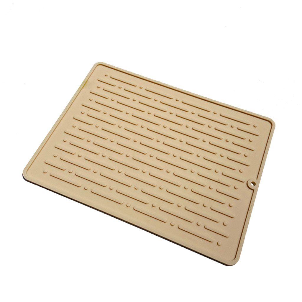 3 Sizes for Counter Draining Durable Heat Resistant Dish Mat Place Mat Cushion Pad Drying Pad