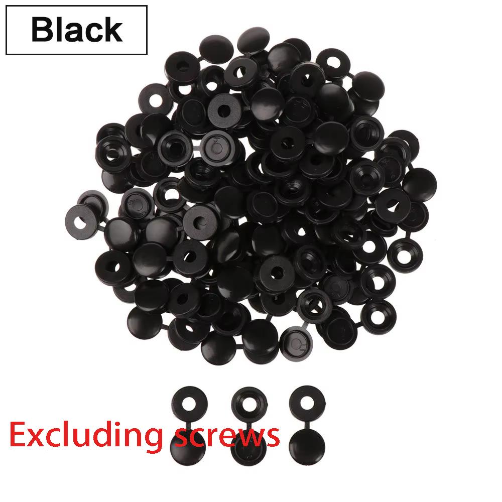 

50 шт./пакет практичный шарнирный пластиковый винт складной защелкивающийся защитный колпачок кнопка гайки крышка болты защита мебель декор чёрный