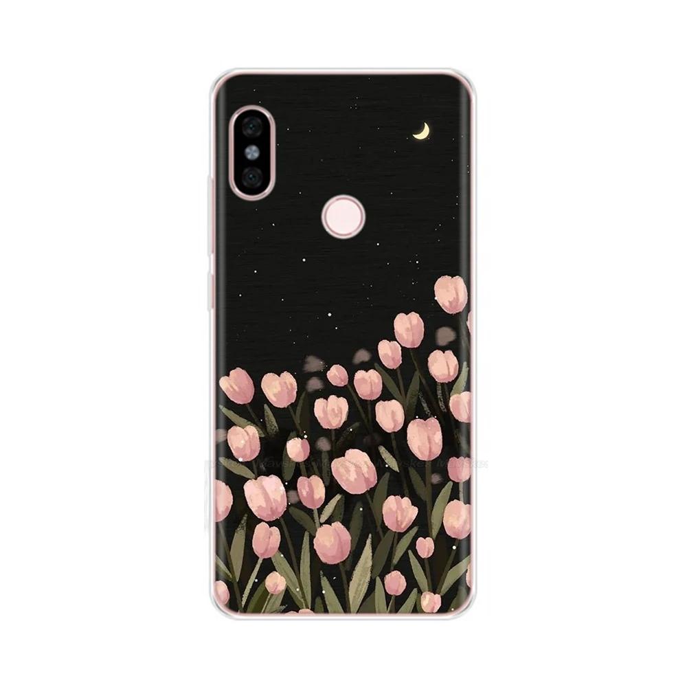 For Redmi Note 5 Note5 Pro Protective Shell Soft Silicone Phone Case Cartoon Painted Back Cover For Redmi Note 5 6 Pro Fundas