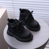 Classmate Girl Martin Boots Children's Boots 2025 Spring and Autumn New Black Children's Leather Boots British Style Baby Single Boots