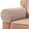 Plaid Stretch Sofa Armrest Cover: Thickened, Anti-Dirt, Solid Color Protector.