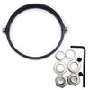 Universal 5.75 Inch Aluminum Round Headlight Housing Headlamp Trim Ring Mount Bracket Motorcycles
