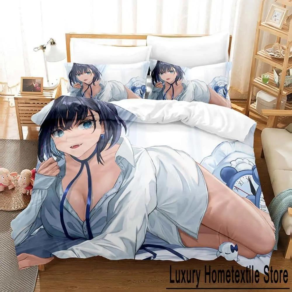 

3D Print Anime Ouro Kronii Bedding Set Single Twin Full Queen King Size Bed Set Adult Kid Bedroom Duvet cover Set Home Textiles Tool 70x133cm 2pcs