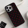 Black Red Heart Pattern Phone Case For iPhone 17 16 15 14 Plus 13 12 11 Pro MAX 17 Air Cute Love Art Protective Shell Cover