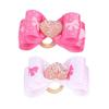 15Pcs Gradient Tone Pet Bow Hair Bows Heart Shaped Gradient Ribbon Bow  Pet Grooming Styling